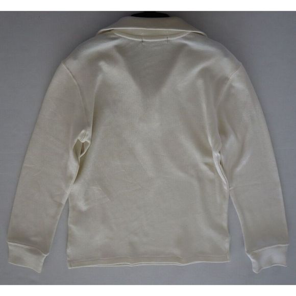 Polo Ralph Lauren Boy's Sz S (8) Cream Cotton Interlock Quarter-Zip Pullover - Picture 2 of 9